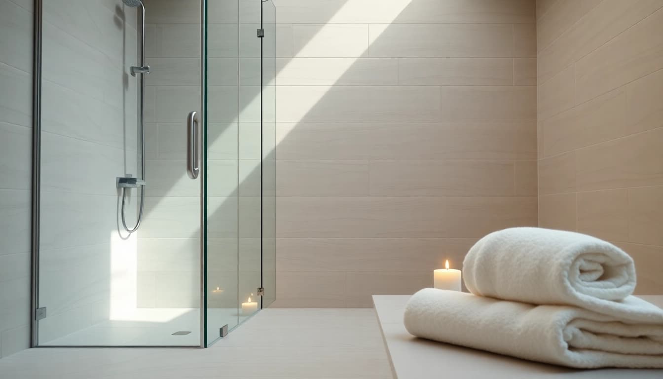 Immerse in elegant showers with luxurious design and inviting atmosphere.