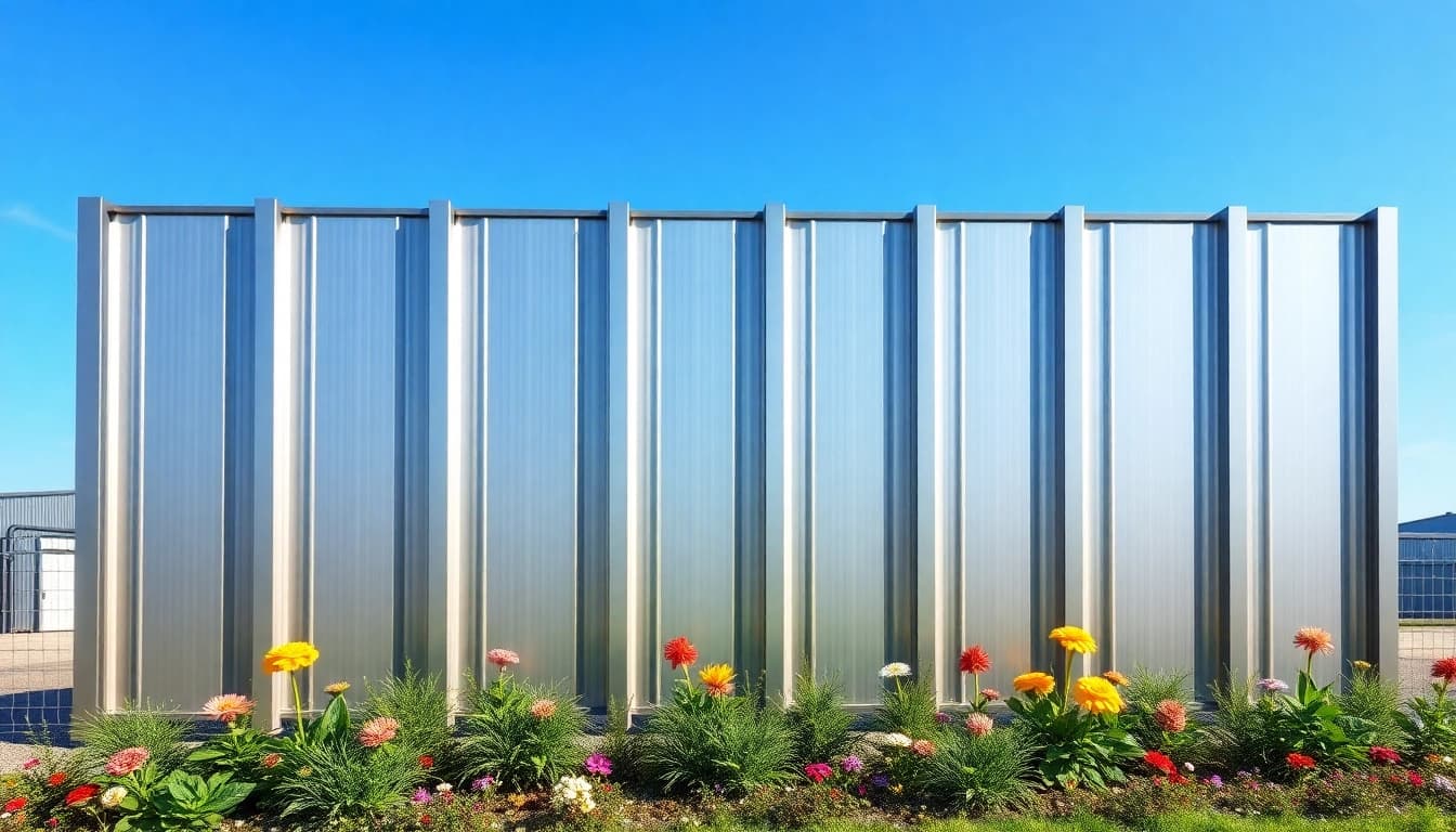 View of robust metal fence panels by www.metalfencepanels.co.uk enhancing property security.