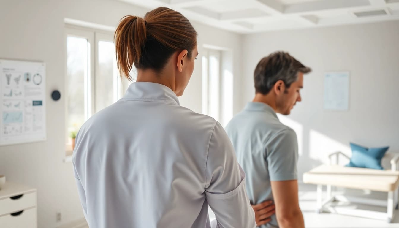 Understanding lower back pain causes through professional guidance in a therapy session.