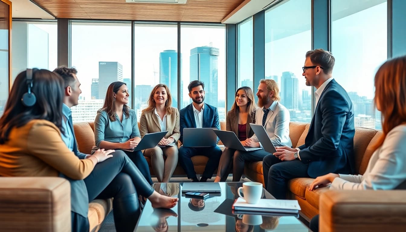 Collaborative business meeting showcasing the innovation landscape in Australia.