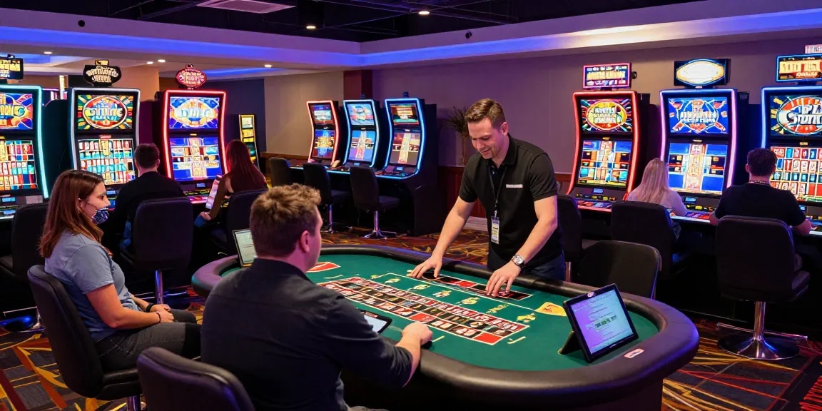 Players enjoying games at non UK licensed casinos with vibrant atmosphere and engaging experiences