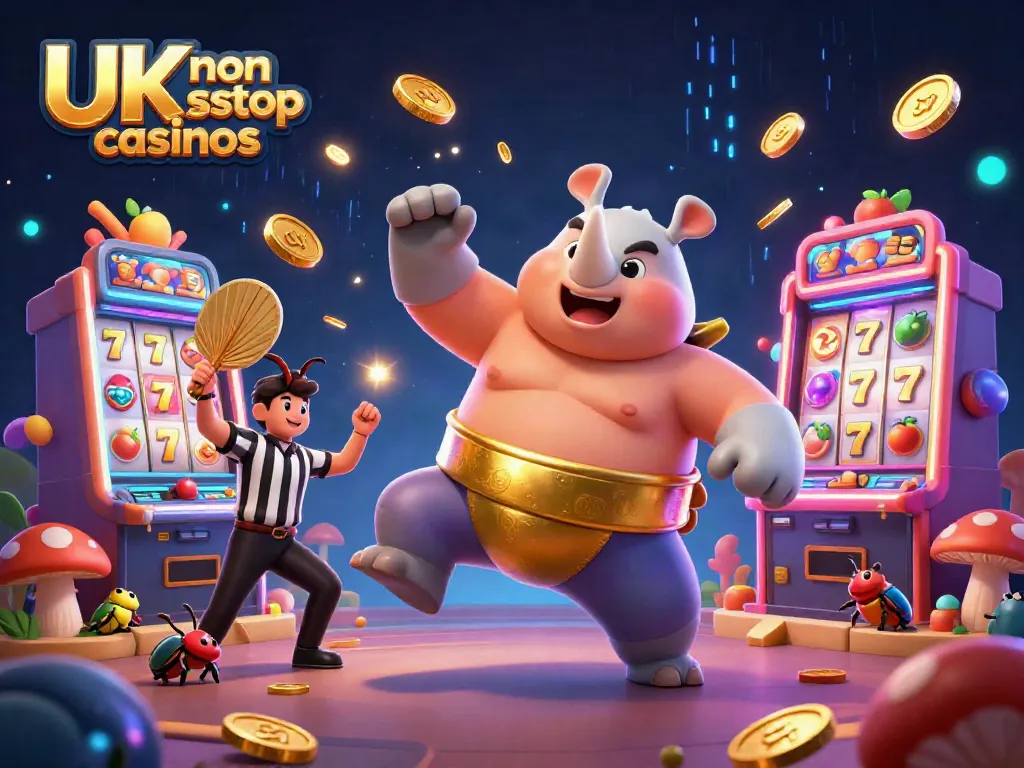 Experience excitement at UK non gamstop casinos with dynamic slot game elements featuring a champion beetle.