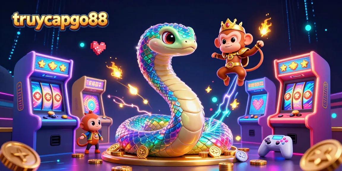 Engage in thrilling gaming adventures at truycapgo88 with vibrant arcade-style elements and captivating visual magic.